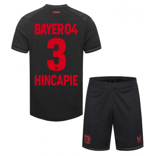 Fotbalové Dres Bayer Leverkusen Piero Hincapie #3 Dětské Domácí 2023-24 Krátký Rukáv (+ trenýrky)